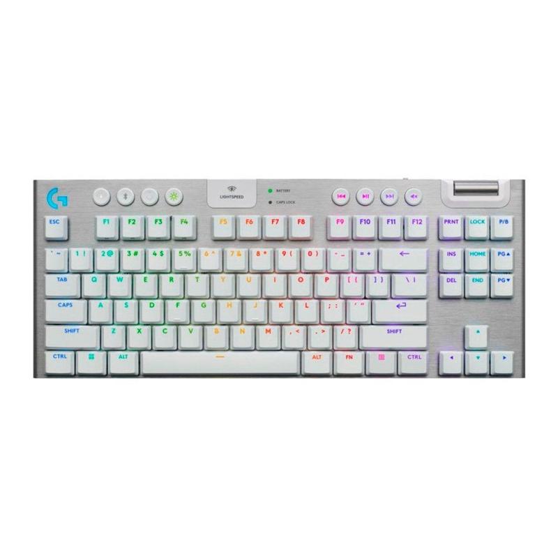 Imagem do produto Teclado Mecânico Gamer sem fio Logitech G915 X Lightspeed TKL Switch Brown Tactile - Branco em Magazine Luiza